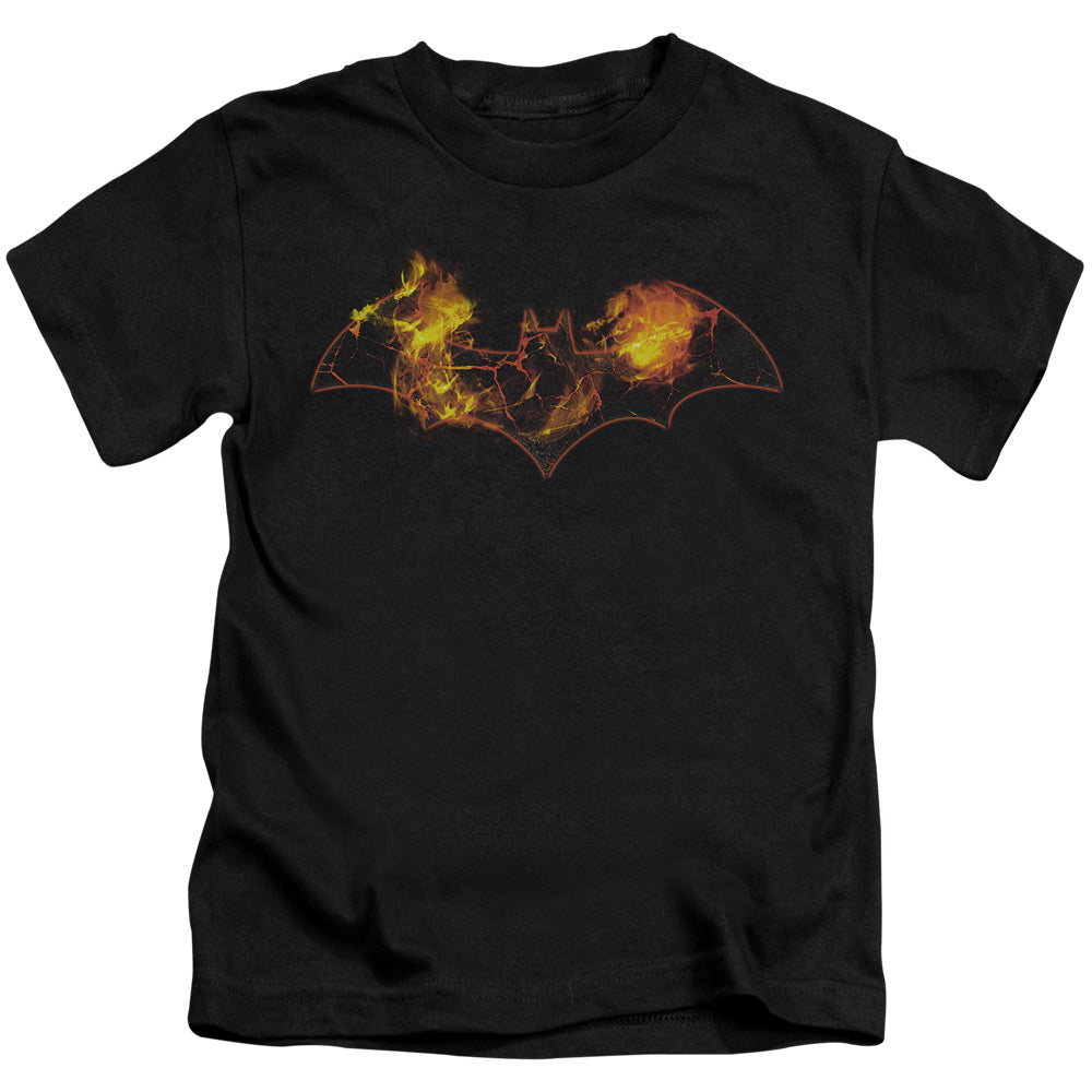 Batman Molten Logo Juvenile Kids Youth T Shirt Black