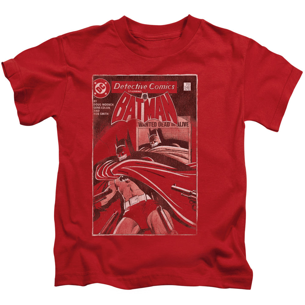 Batman Doa Cover Juvenile Kids Youth T Shirt Red