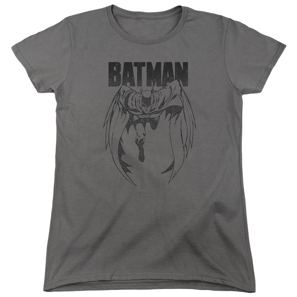 Batman Grey Noise Womens T Shirt Charcoal