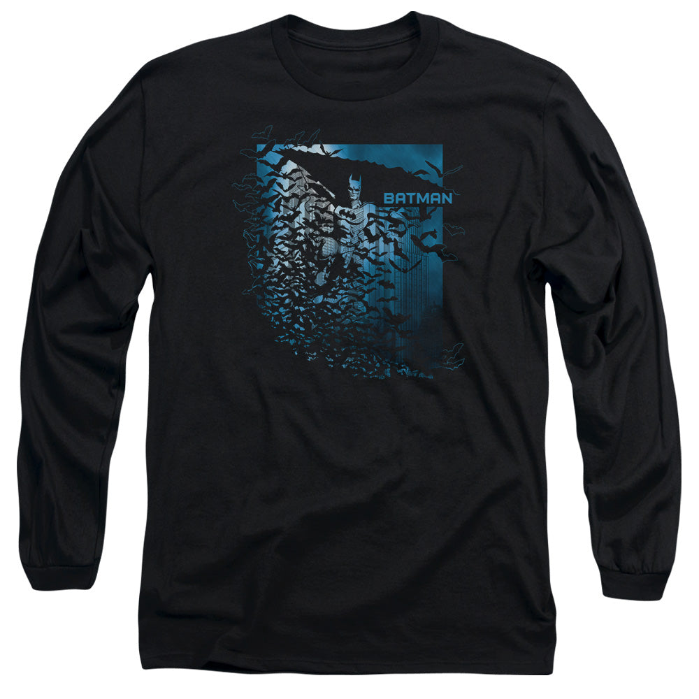 Batman Bat Among Bats Mens Long Sleeve Shirt Black