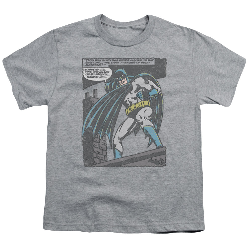 Batman Bat Origins Kids Youth T Shirt Athletic Heather