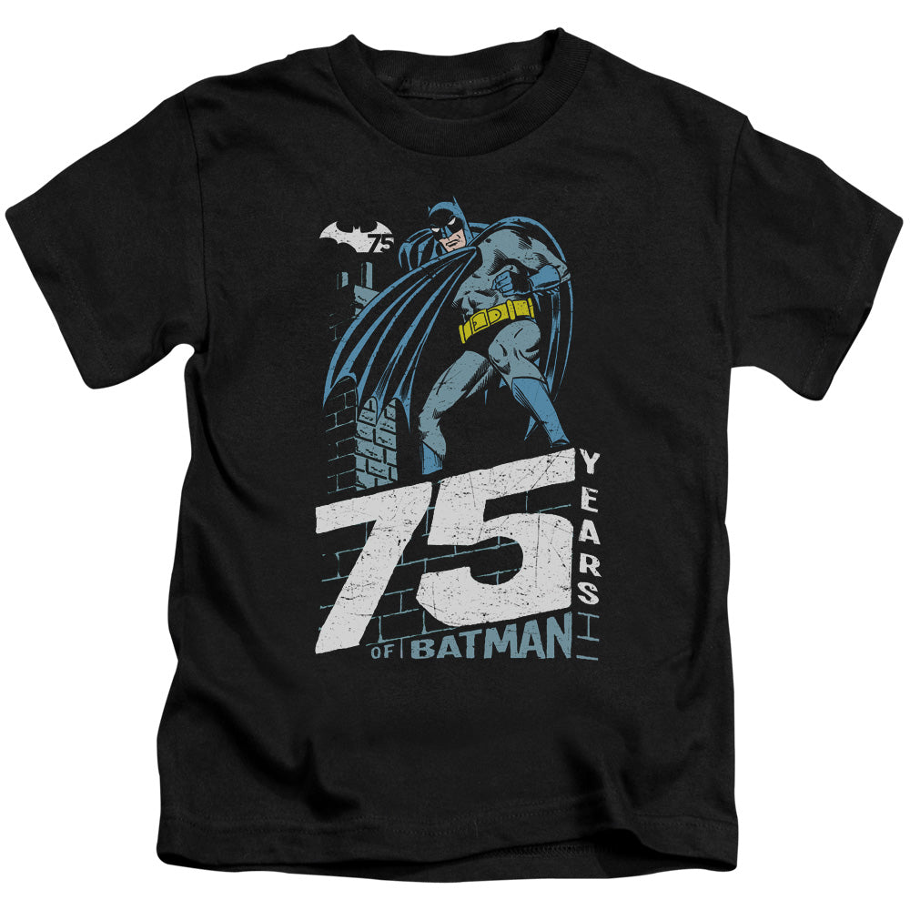 Batman Rooftop Juvenile Kids Youth T Shirt Black