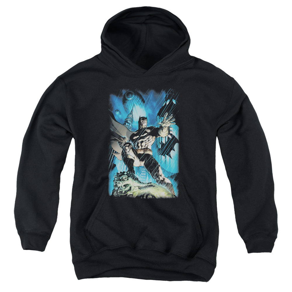 Batman Stormy Dark Knight Kids Youth Hoodie Black