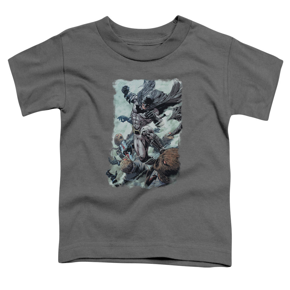 Batman Punch Toddler Kids Youth T Shirt Charcoal
