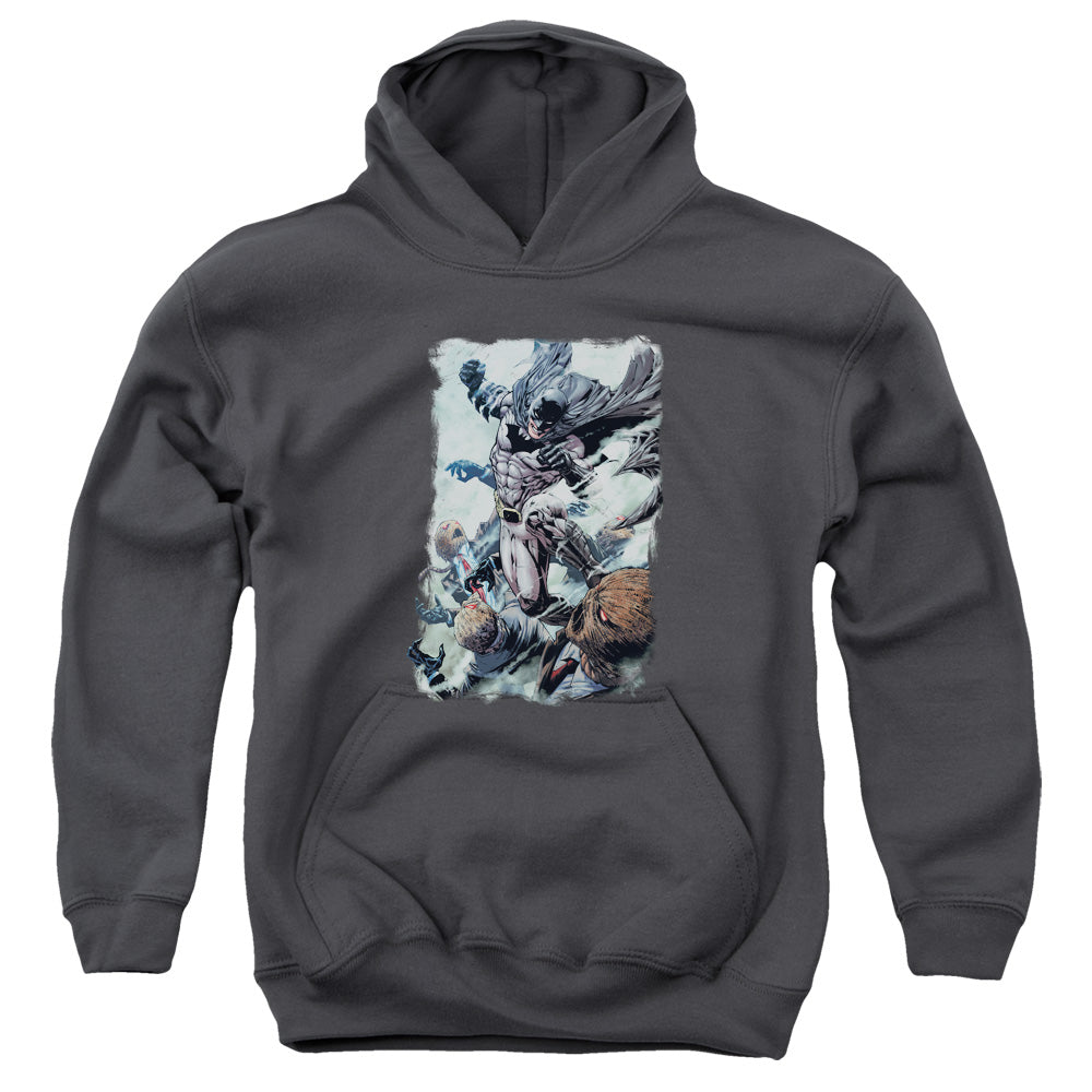 Batman Punch Kids Youth Hoodie Charcoal