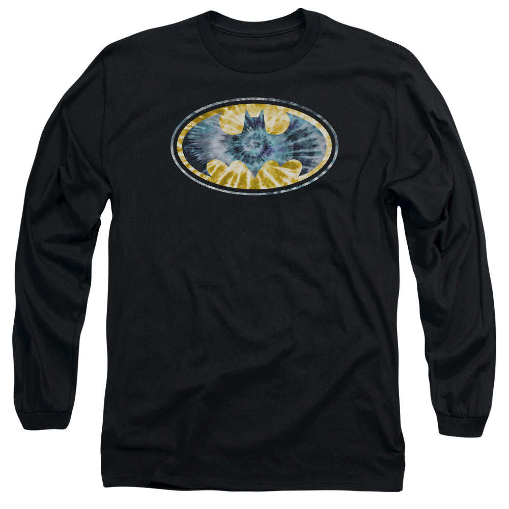 Batman Tie Dye 3 Mens Long Sleeve Shirt Black