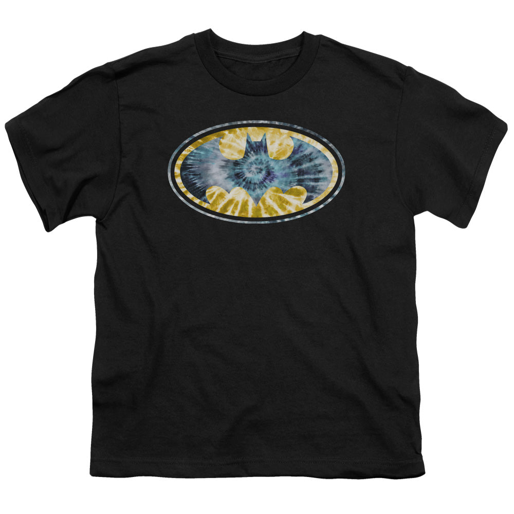 Batman Tie Dye 3 Kids Youth T Shirt Black