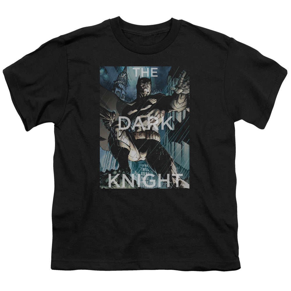 Batman Fighting The Storm Kids Youth T Shirt Black