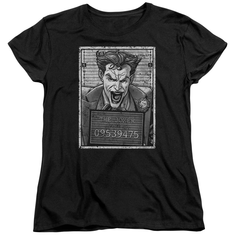 Batman Joker Inmate Womens T Shirt Black