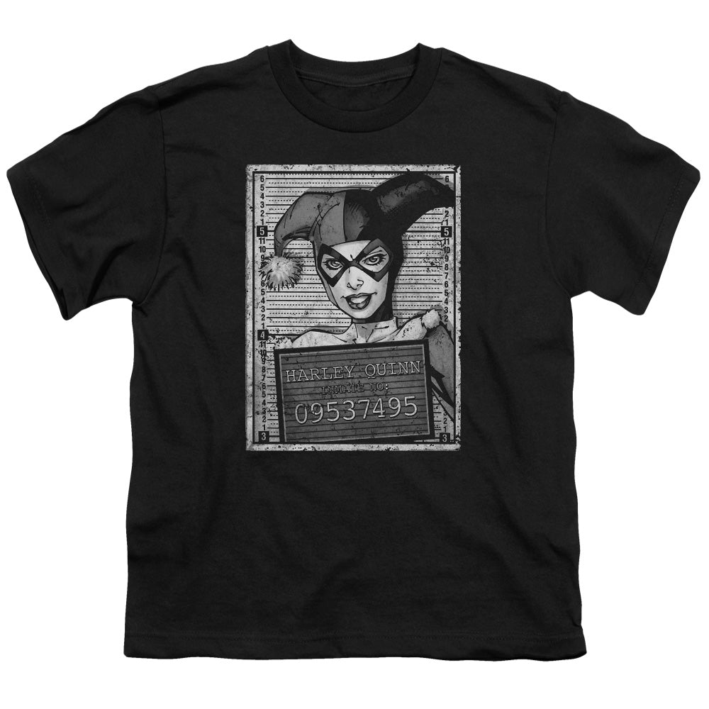 Batman Harley Inmate Kids Youth T Shirt Black