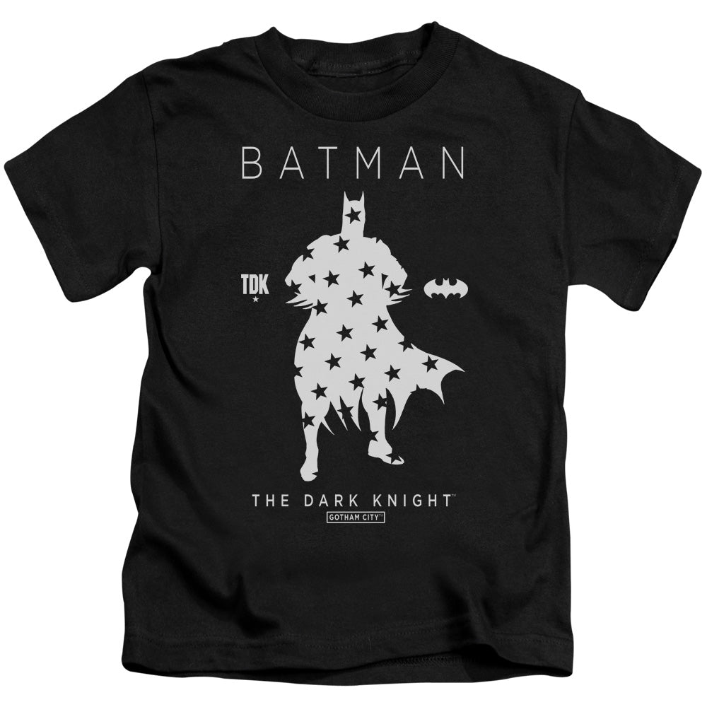 Batman Star Silhouete Juvenile Kids Youth T Shirt Black