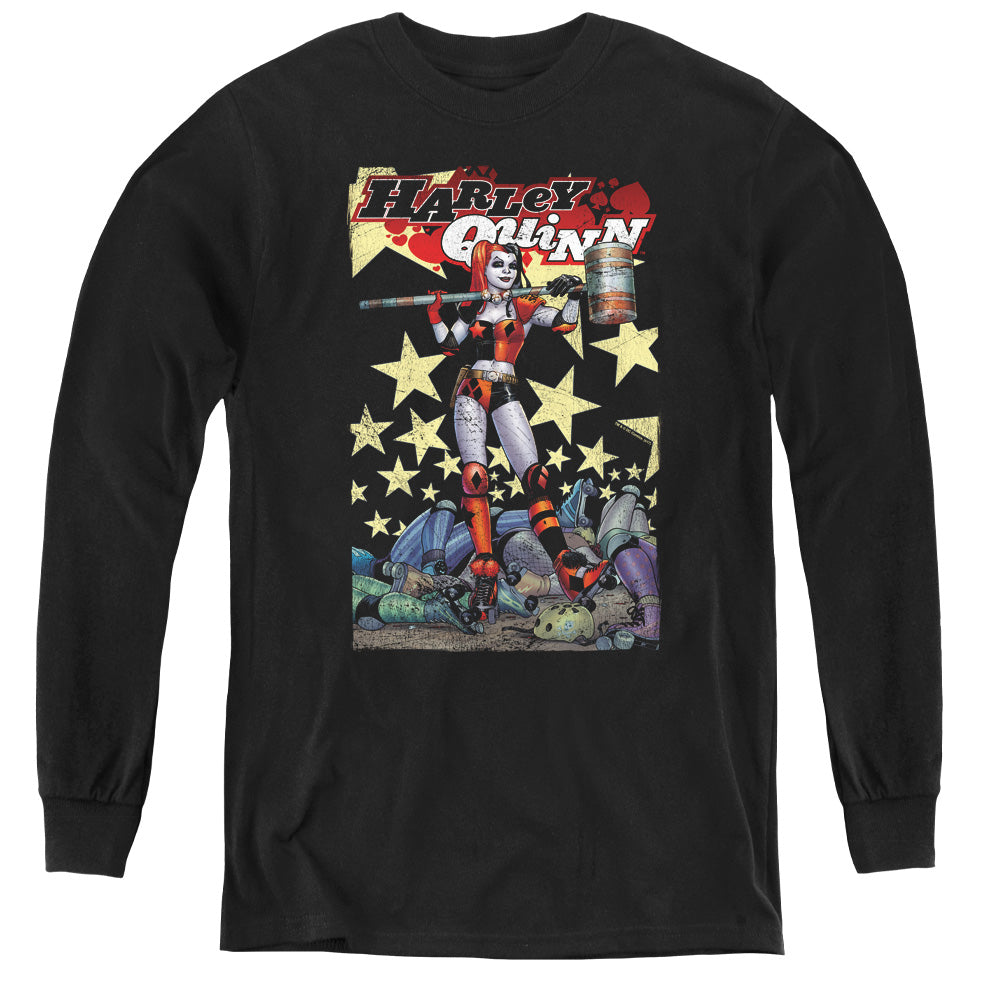 Batman Quinn One Long Sleeve Kids Youth T Shirt Black