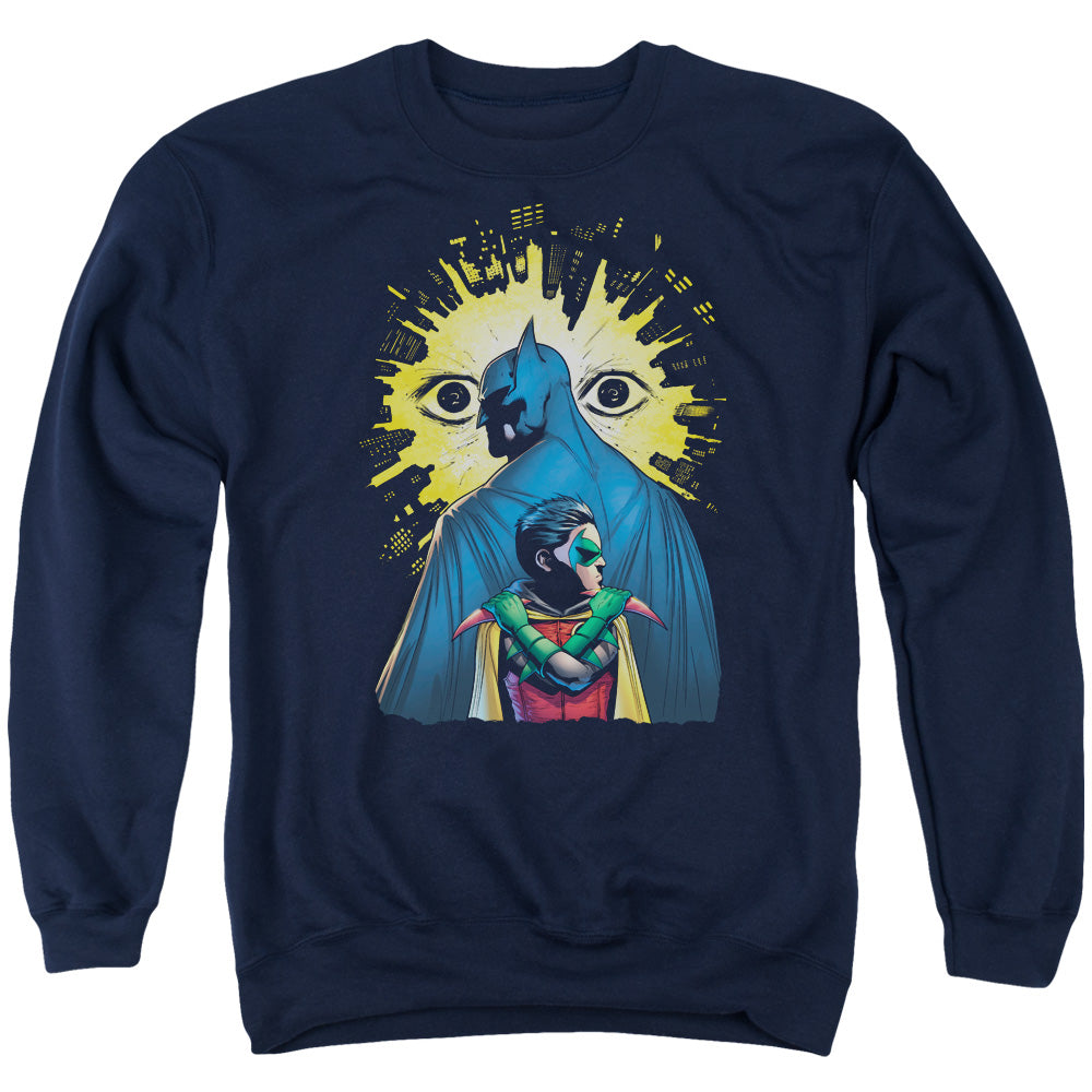 Batman Watchers Mens Crewneck Sweatshirt Navy Blue
