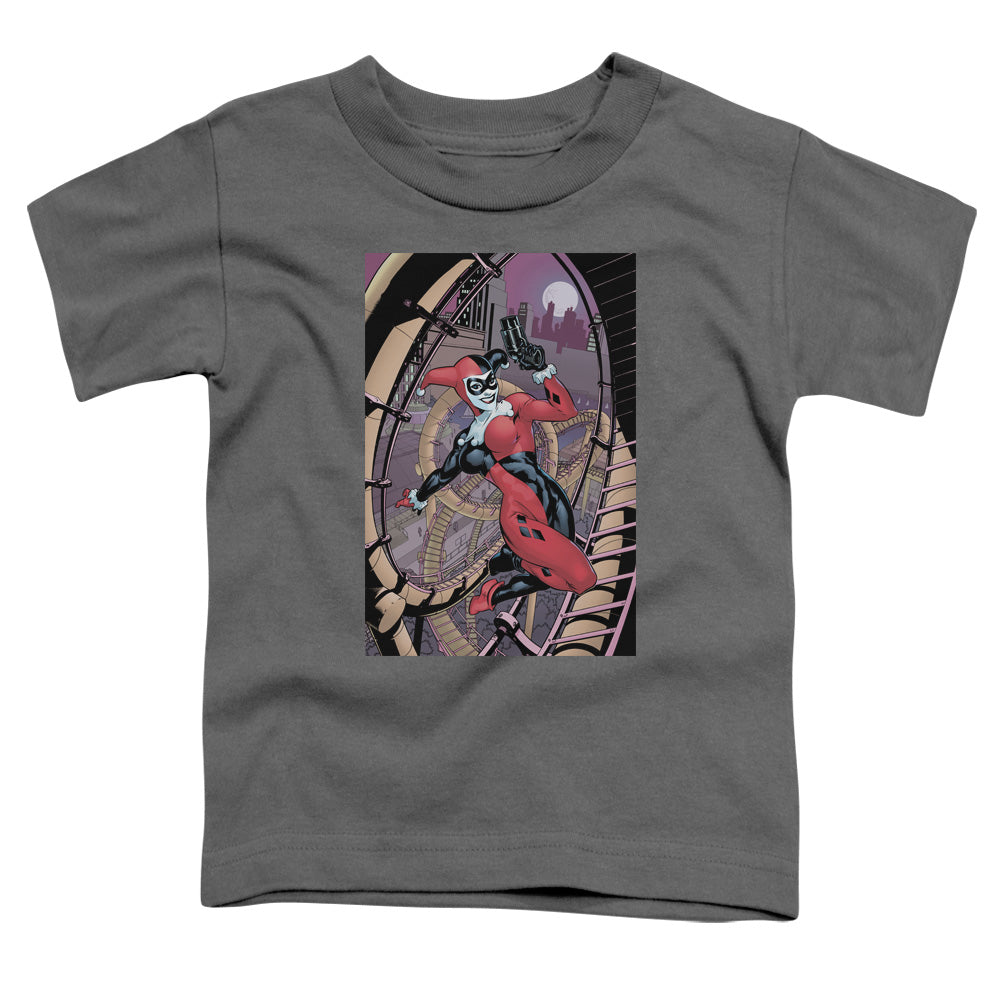 Batman Harley First Toddler Kids Youth T Shirt Charcoal