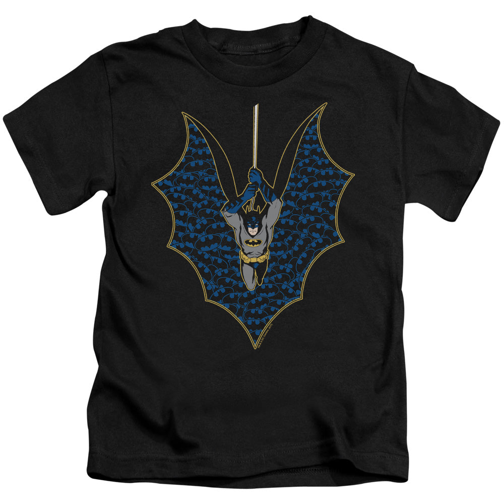 Batman Bat Fill Juvenile Kids Youth T Shirt Black