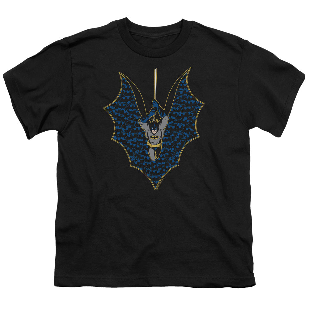 Batman Bat Fill Kids Youth T Shirt Black