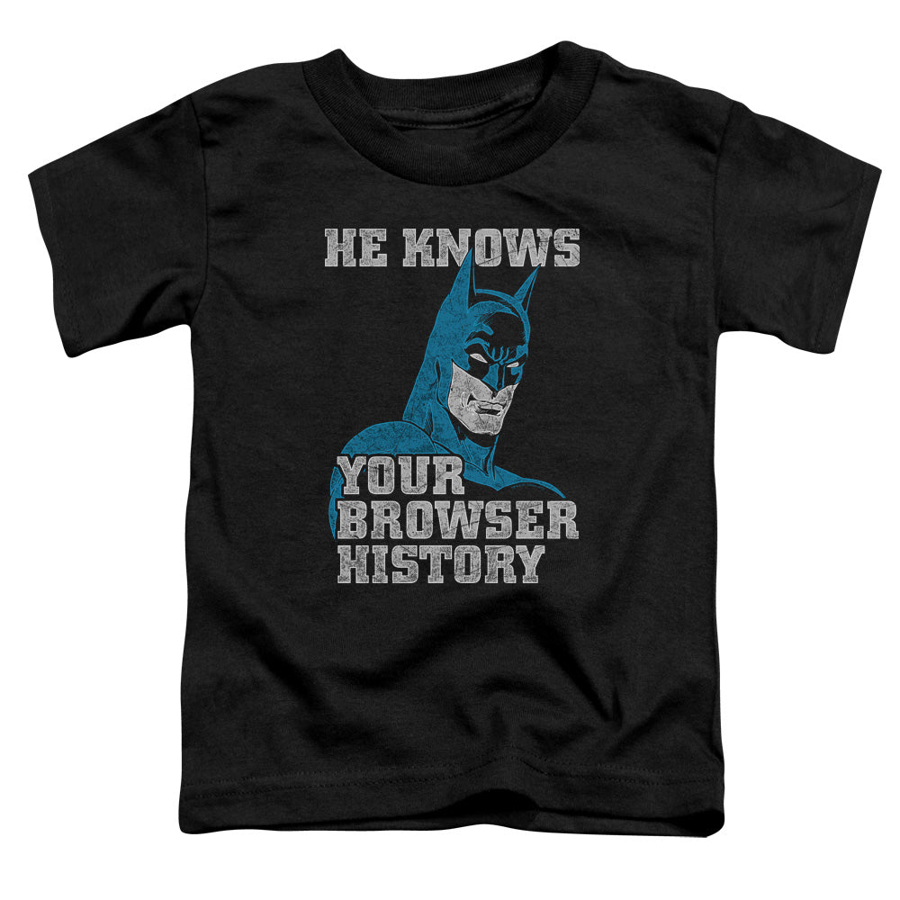 Batman Batman Knows Toddler Kids Youth T Shirt Black