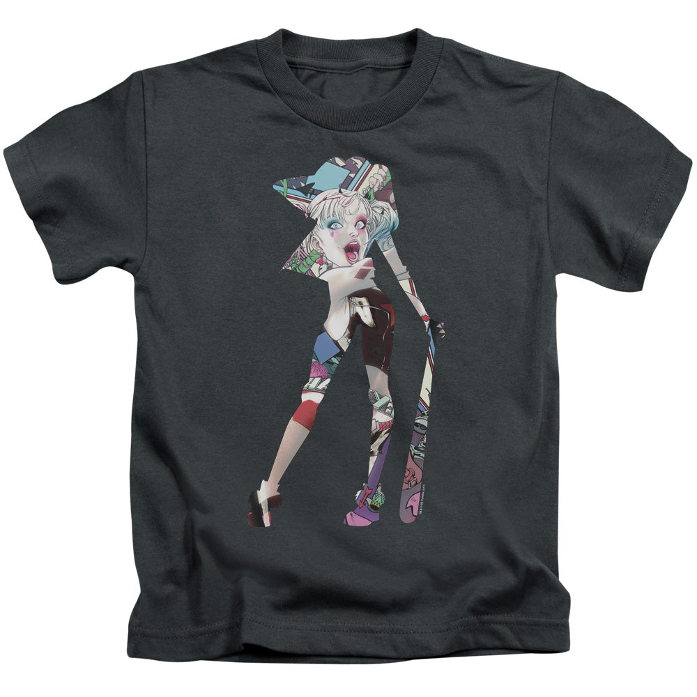 Batman Scene Inside Juvenile Kids Youth T Shirt Charcoal