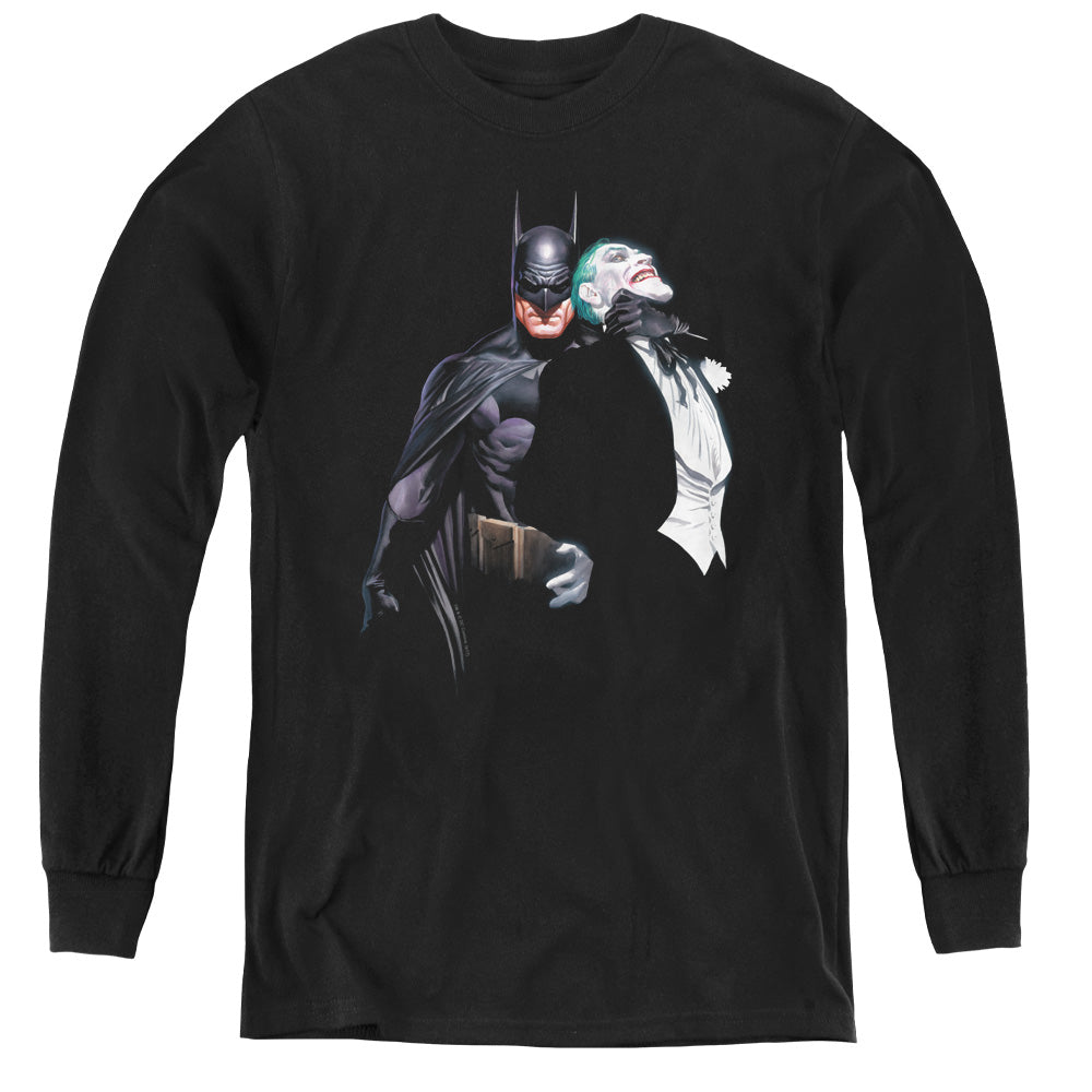 Batman Joker Choke Long Sleeve Kids Youth T Shirt Black