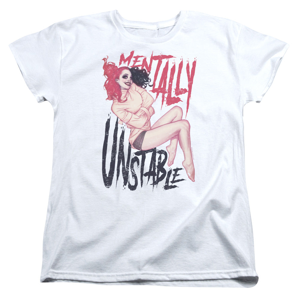 Batman Unstable Womens T Shirt White
