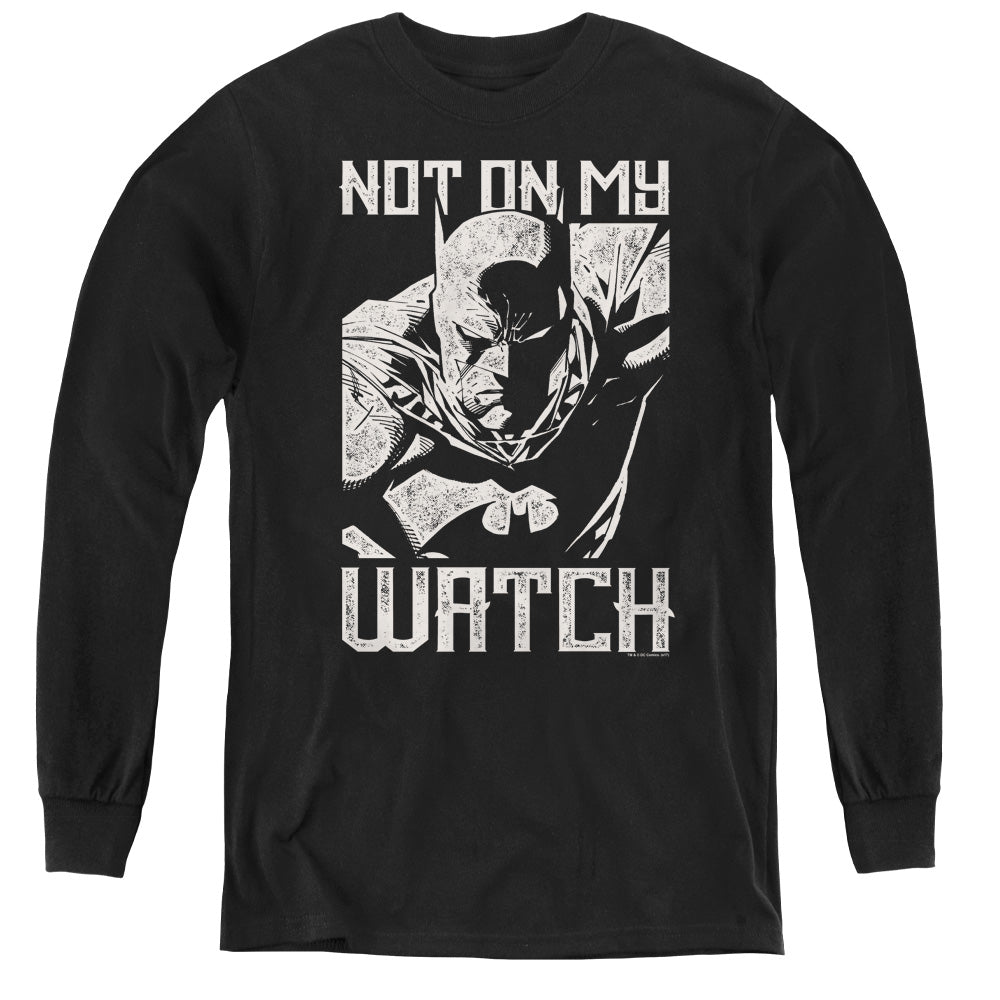 Batman Watch Long Sleeve Kids Youth T Shirt Black