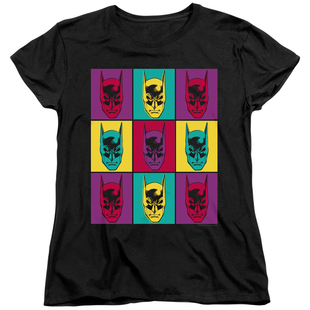 Batman Warhol Batman Womens T Shirt Black