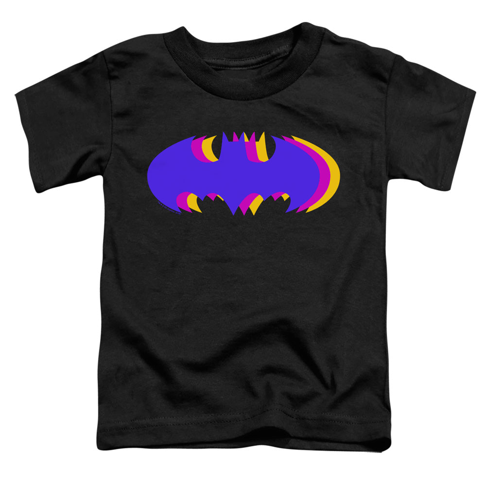 Batman Tri Colored Symbol Toddler Kids Youth T Shirt Black