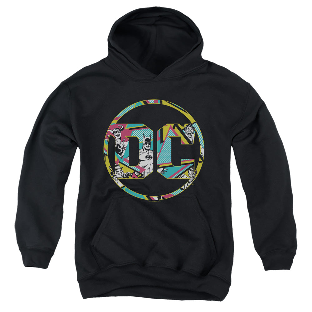 Batman 80s Bat Logo Kids Youth Hoodie Black