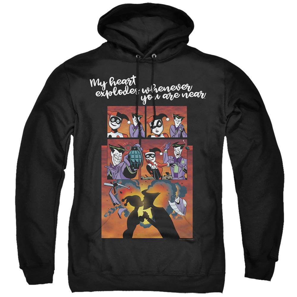 Batman Explode Mens Hoodie Black