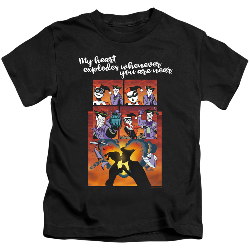 Batman Explode Juvenile Kids Youth T Shirt Black