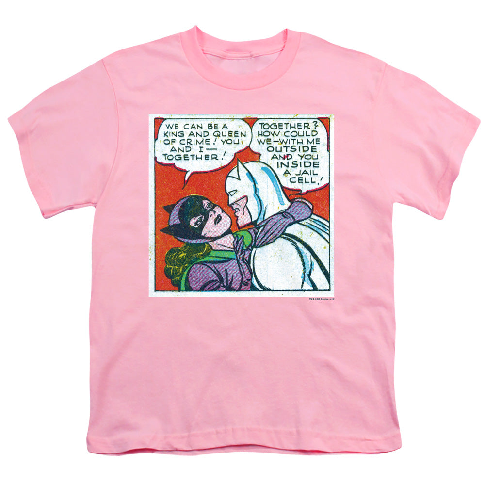 Batman Jail Cell Kids Youth T Shirt Pink