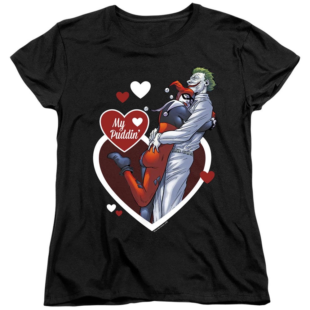 Batman My Puddin Womens T Shirt Black