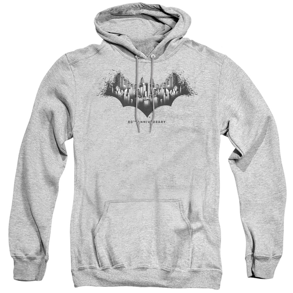Batman Gotham Shield Mens Hoodie Athletic Heather