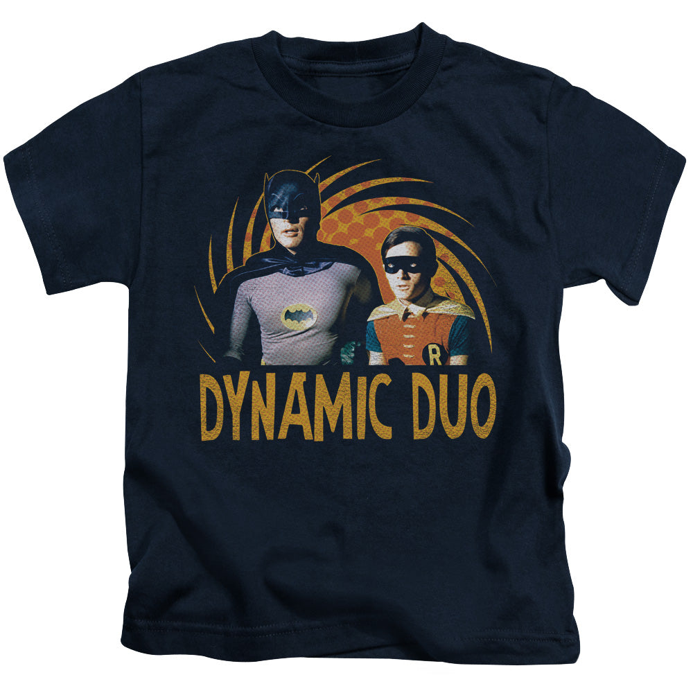 Batman Classic Tv Dynamic Juvenile Kids Youth T Shirt Navy Blue