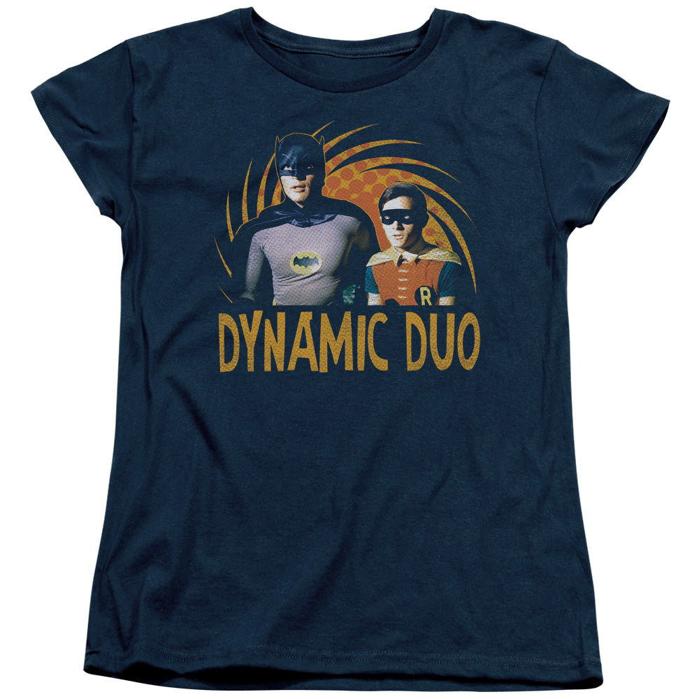 Batman Classic Tv Dynamic Womens T Shirt Navy Blue