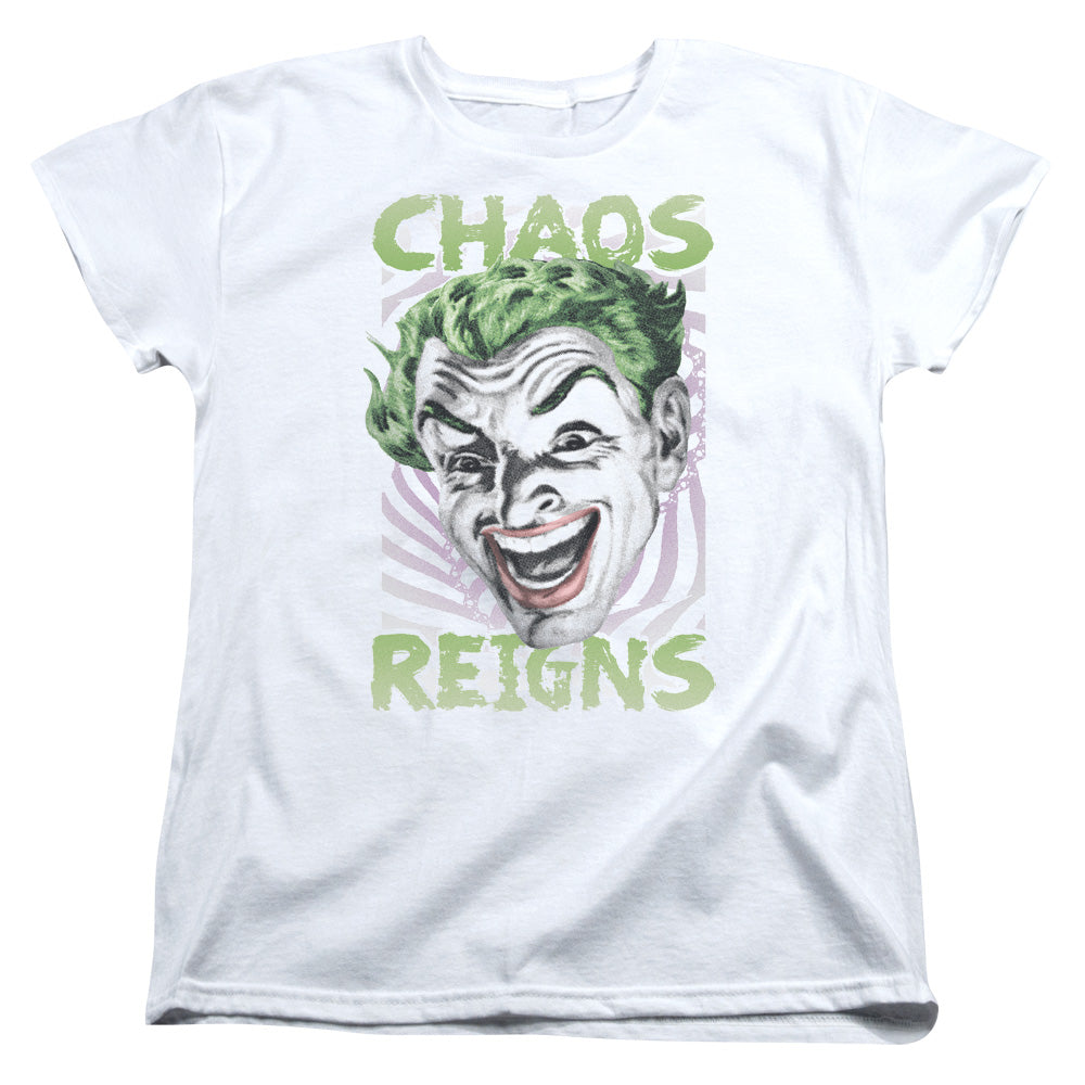 Batman Classic Tv Chaos Reigns Womens T Shirt White