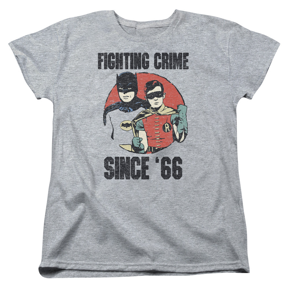 Batman Classic Tv Since 66 Womens T Shirt Athletic Heather