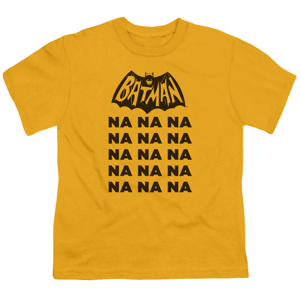 Batman Classic Tv Na Na Na V2 Kids Youth T Shirt Gold