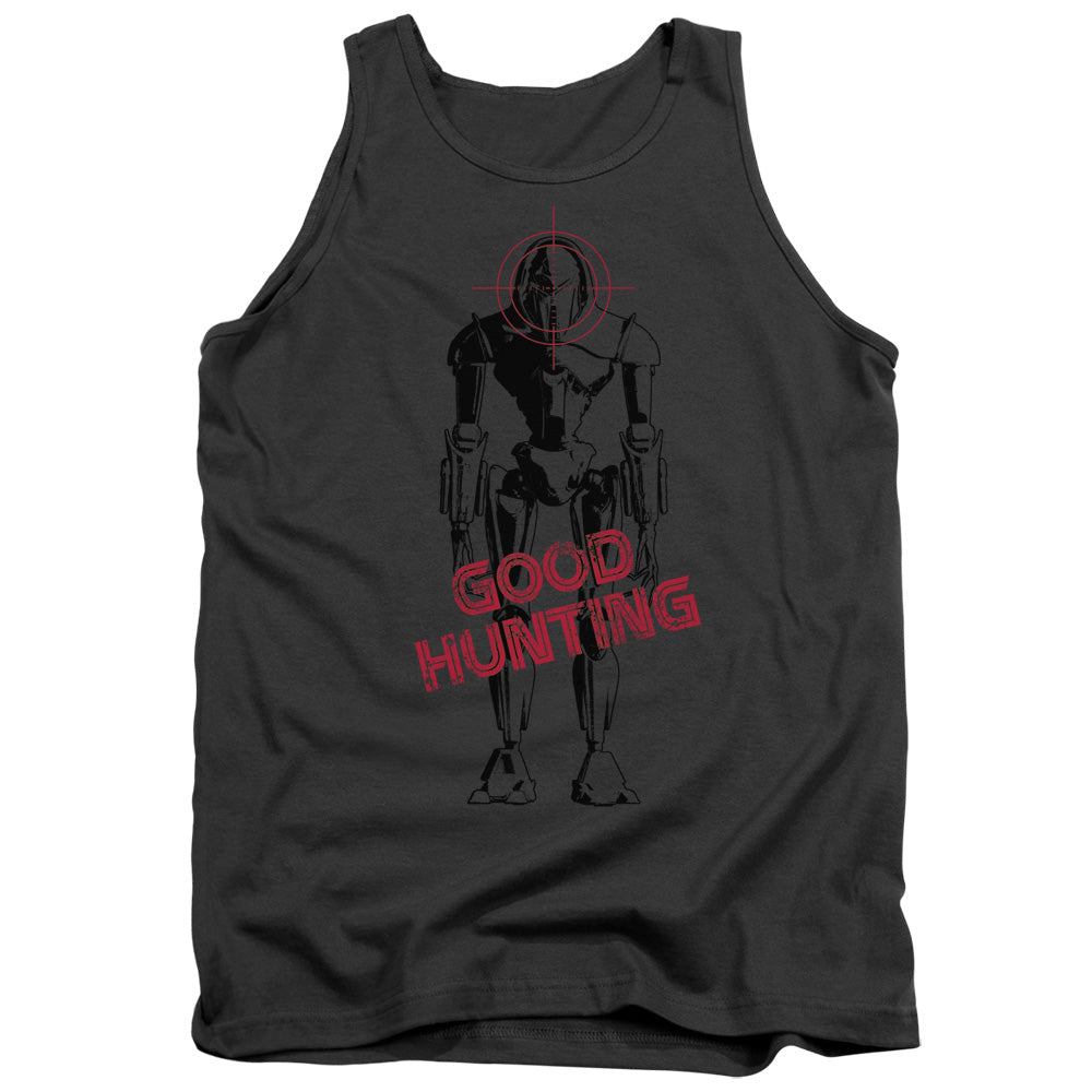 Battlestar Galactica Good Hunting Mens Tank Top Shirt Charcoal Officially Licensed