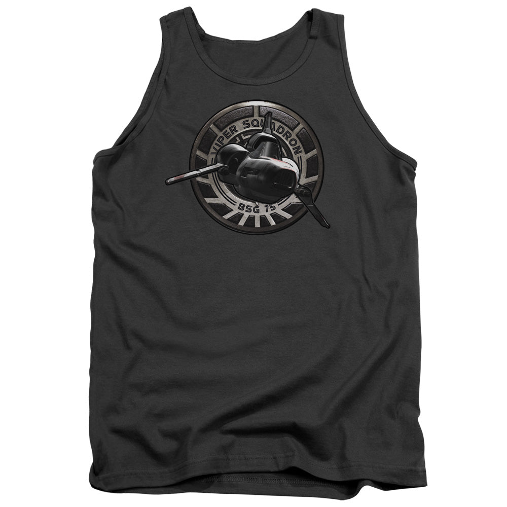 Battlestar Galactica Viper Squadron Mens Tank Top Shirt Charcoal Officially Licensed