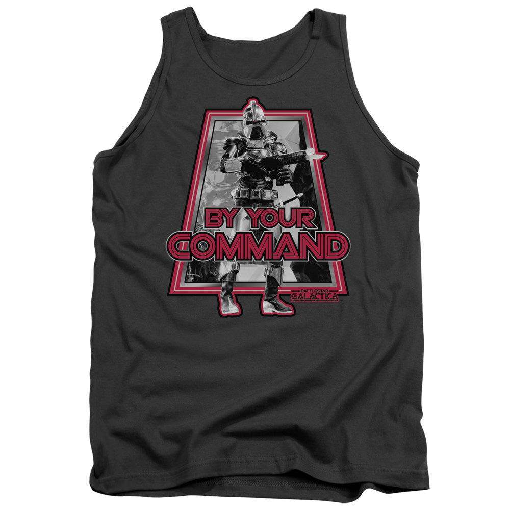 Battlestar Galactica By Your Command Classic Mens Tank Top Shirt Charcoal Officially Licensed