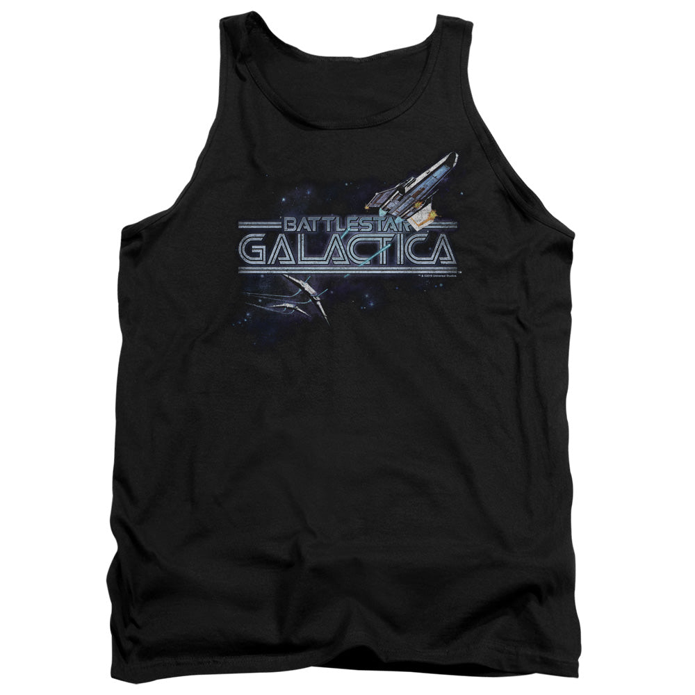 Battlestar Galactica Cylon Persuit Mens Tank Top Shirt Black Officially Licensed