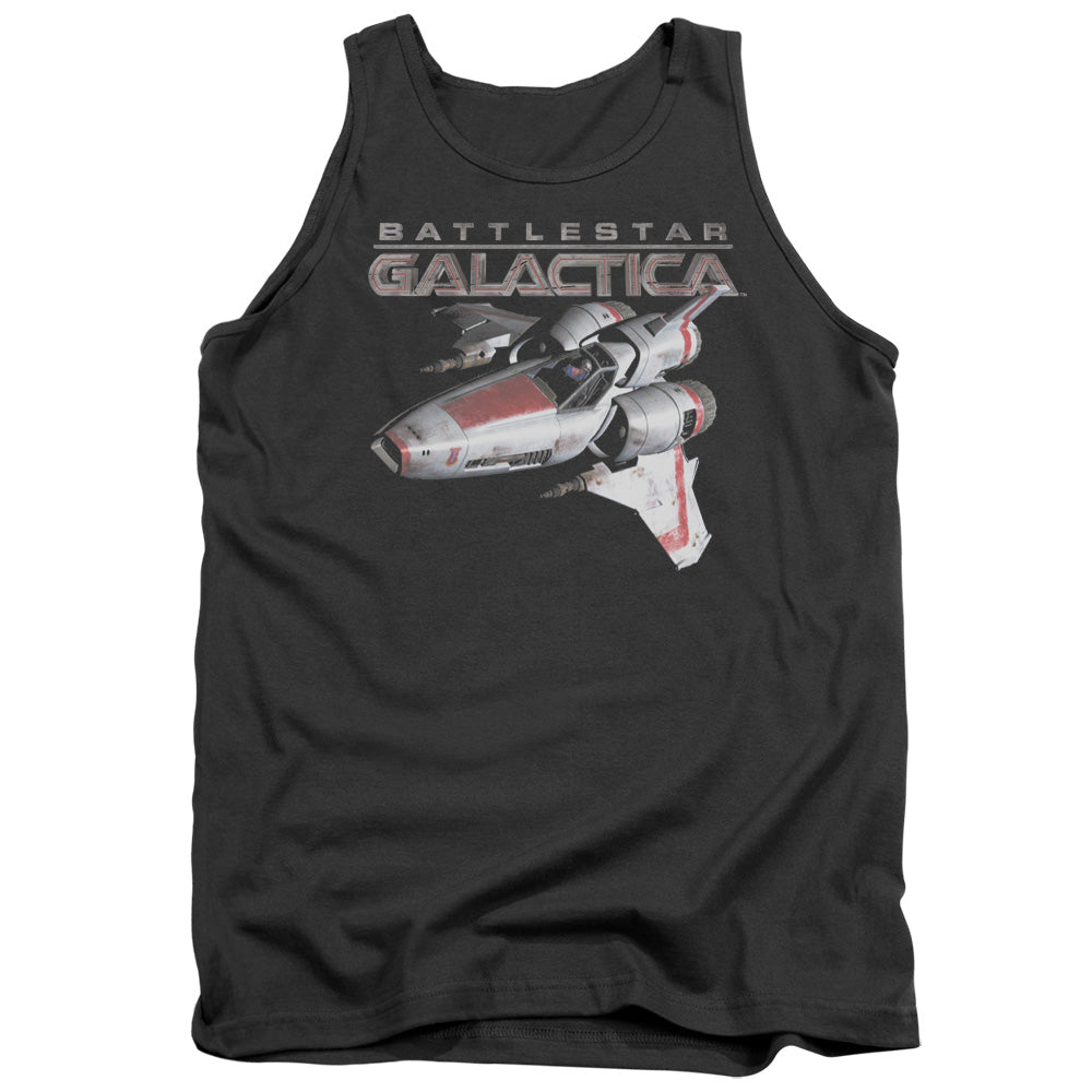 Battlestar Galactica Mark ll Viper Mens Tank Top Shirt Charcoal Officially Licensed
