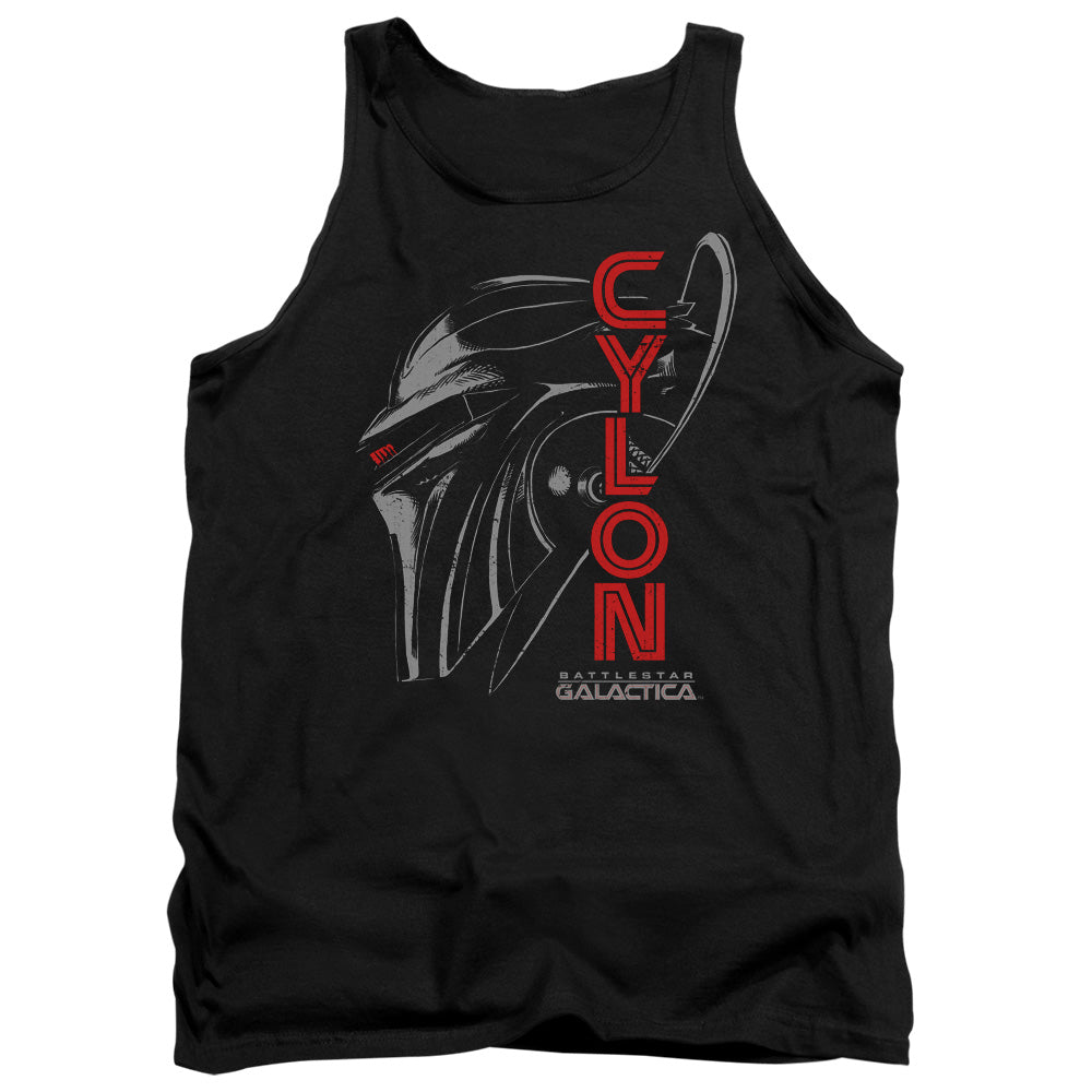 Battlestar Galactica Cylon Face Mens Tank Top Shirt Black Officially Licensed