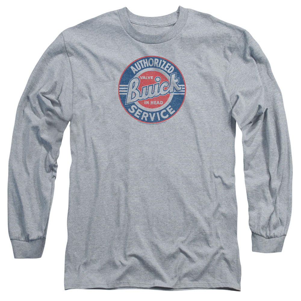 Buick Authorized Service Mens Long Sleeve Shirt Athletic Heather Officially Licensed Officially Licensed