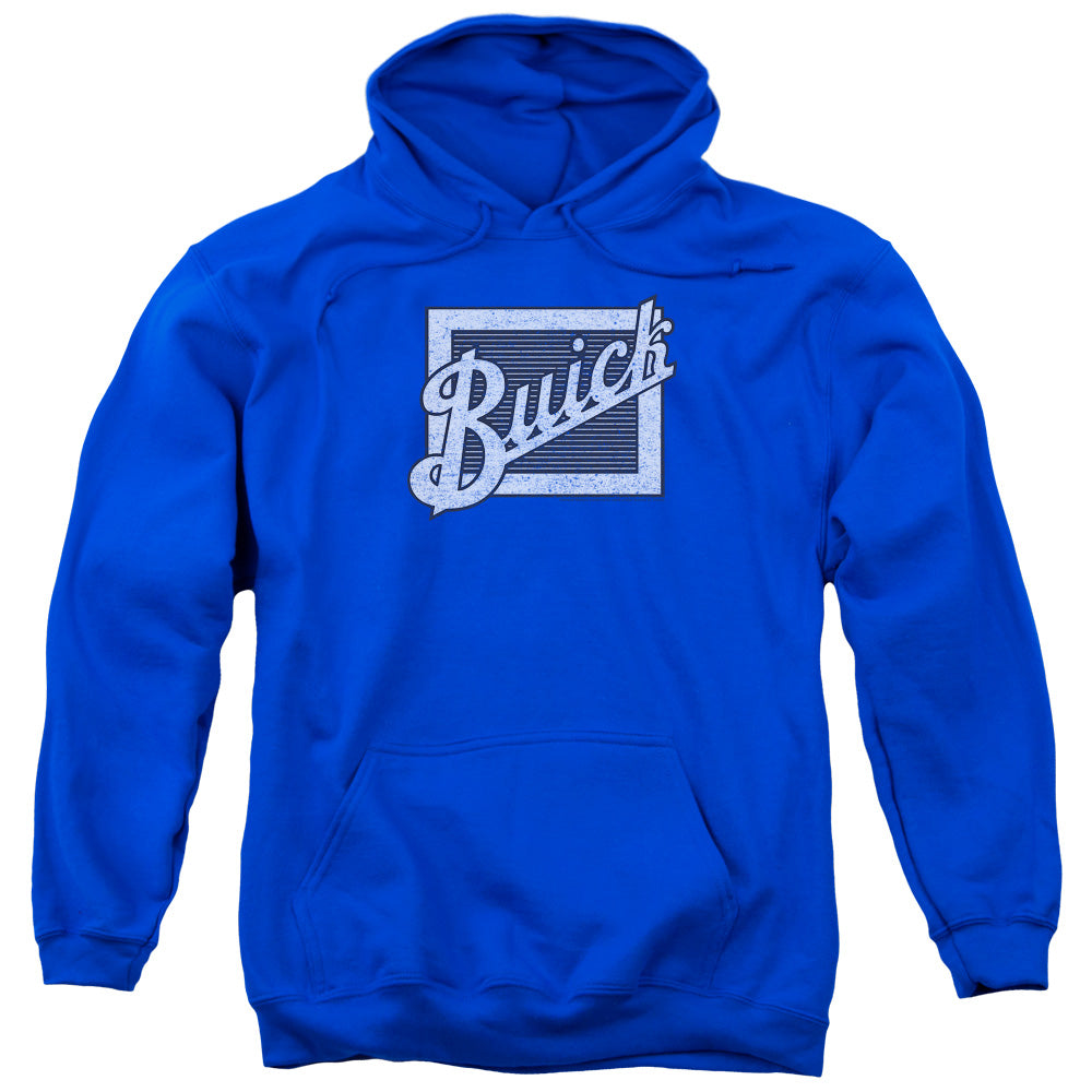 Buick Distressed Emblem Mens Hoodie Royal Blue Officially Licensed
