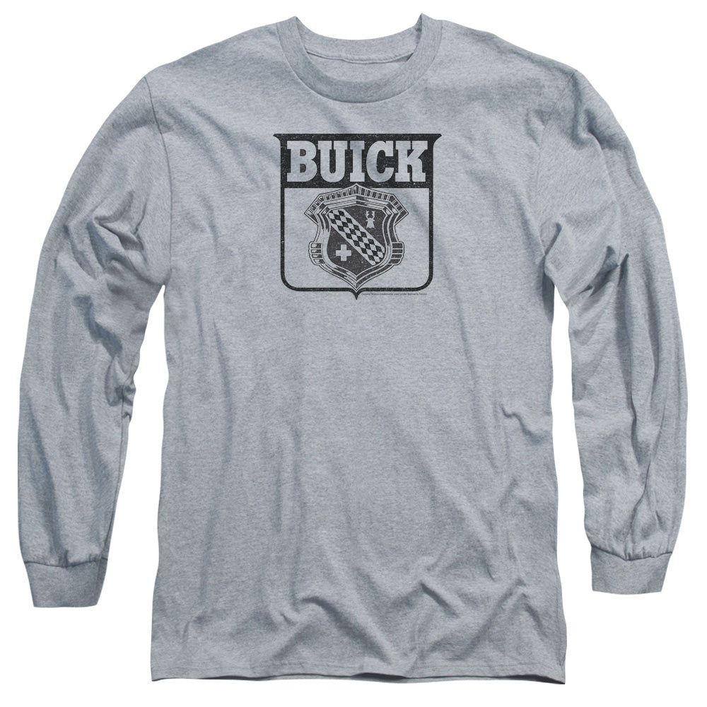 Buick 1946 Emblem Mens Long Sleeve Shirt Athletic Heather Officially Licensed Officially Licensed