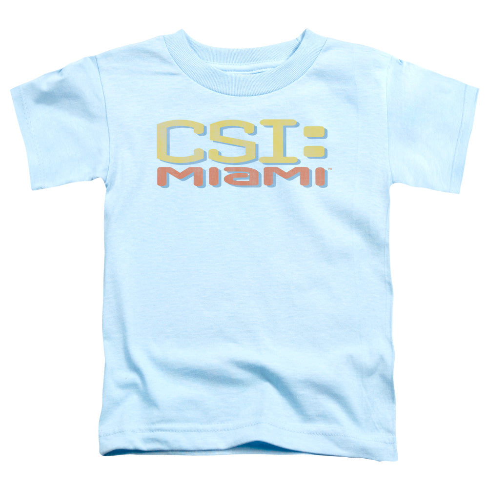 Csi Miami Logo Distressed Toddler Kids Youth T Shirt Light Blue Officially Licensed