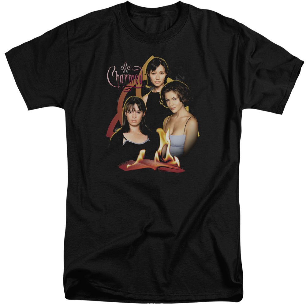 Charmed Original Three Mens Tall T Shirt Black Officially Licensed