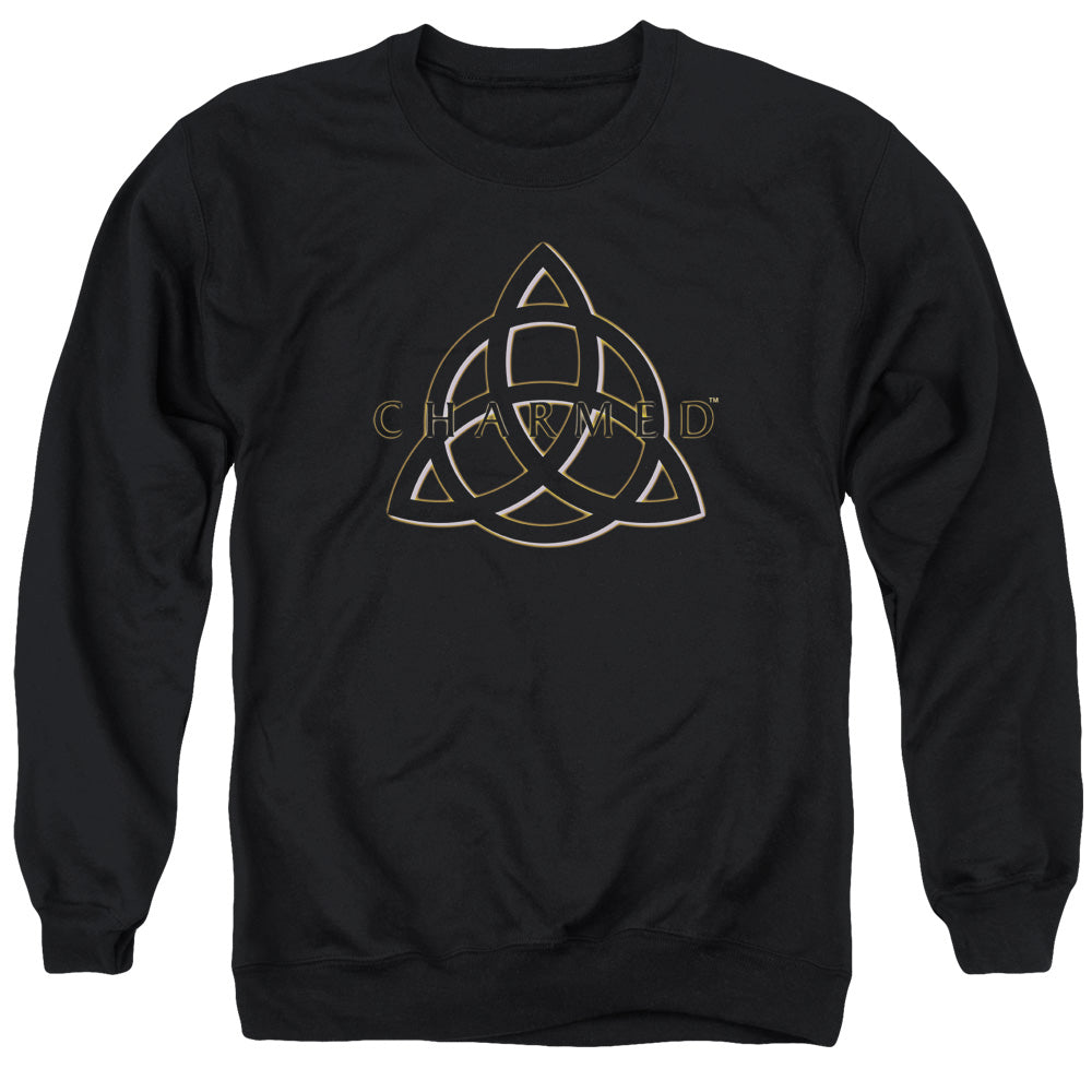 Charmed Triple Linked Logo Mens Crewneck Sweatshirt Black Officially Licensed